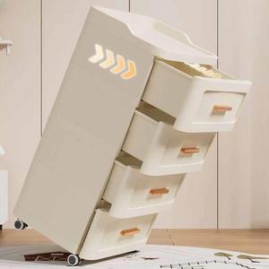 Cómoda de <span class=keywords><strong>Plástico</strong></span> Independiente con 7 Cajones y 4 Ruedas, 39 x 29.5 x 119 cm, Beige - Product Image 5