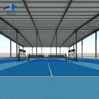 Structure de salle de sport préfabriquée en acier de 2000 m² avec toit à pignon ouvert