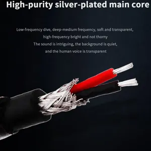 Cavo Audio Splitter di Alta Qualità in PVC Intrecciato, Jack Stereo TRS Maschio 3.5mm a Doppio <span class=keywords><strong>XLR</strong></span> Maschio 3 Pin, Cavo <span class=keywords><strong>Aux</strong></span> in Nylon Tricot - Product Image 3