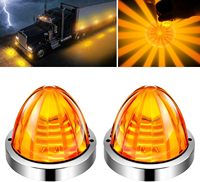 Feu LED de signalisation latérale et de gabarit pour camion, remorque, camping-car, usage intensif, avec lentille ambre, clignotant stroboscopique, pour toit et côté, motif pastèque