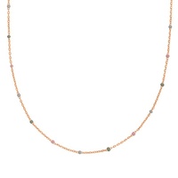 Collier chaîne en câble à maillons en émail irisé plaqué or 18 carats en argent sterling 925 simple personnalisé Maimang pour femmes