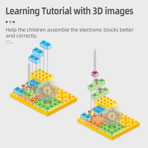 调频组装你自己的收音机多功能儿童电路插件科学教育物理玩具电子积木 - Product Image 6