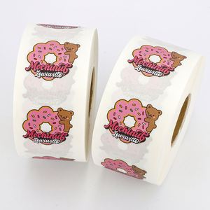 Autocollant adhésif rond en vinyle Mochinut, étiquette de logo imperméable pour l'emballage de pâtisserie et de beignets - Product Image 3
