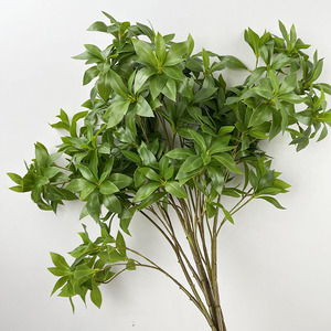 CM-TH1312 de haute qualité nouvelles feuilles de <span class=keywords><strong>plantes</strong></span> <span class=keywords><strong>Pieris</strong></span> vertes en Latex Real Touch pour la décoration intérieure - Product Image 2