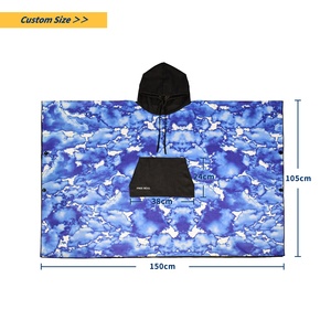 Imprimé <span class=keywords><strong>personnalisé</strong></span> adulte ou bébé enfants <span class=keywords><strong>Poncho</strong></span> à capuche Surf plage couverture à glissière <span class=keywords><strong>bain</strong></span> et plage serviette à langer pour l'été - Product Image 3