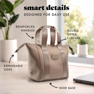 Sacs à déjeuner en néoprène pour femmes avec fermoirs latéraux, pour le travail, la plage, la gym, les pique-niques, MOQ300, certifiés ISO BSCI, USA - Product Image 1