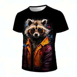 T-Shirt da Uomo Fitspi con Stampa 3D Cartoon, Maglietta Estiva con Grafica Digitale, Manica Corta, Collo Tondo, Moda Casual, Vendita Diretta dalla Fabbrica - Product Image 4