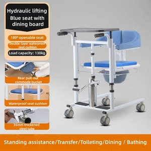 <span class=keywords><strong>Chaise</strong></span> <span class=keywords><strong>de</strong></span> transfert <span class=keywords><strong>de</strong></span> patient à levage vertical <span class=keywords><strong>hydraulique</strong></span>, 180 °   <span class=keywords><strong>Chaise</strong></span> <span class=keywords><strong>de</strong></span> <span class=keywords><strong>douche</strong></span> inclinable pour soins à domicile - Product Image 4