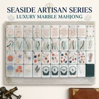 Mahjong Akrilik Multi-layer Motif Kerang Laut Mewah, Hiburan Pesta Santai, Malam Mahjongg