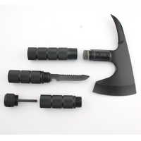 Hache tactique de camping, multi-outils, hachette, kit de survie avec boussole, ouvre-boîte, couteau