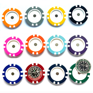 Stock limité : Marqueurs de balle de golf magnétiques uniques en plastique ABS de 40 mm, type jeton de poker - Product Image 2
