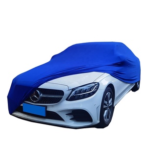 Housse de voiture pour Benz w 206 en tissu extensible doux, housse de voiture avec Logo personnalisé, bleu - Product Image 1