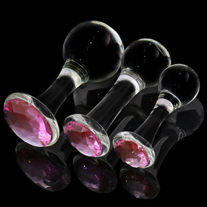 Tapón Anal Transparente con Incrustaciones de Diamantes Esféricos, Resistente al Agua, Juguete de Autoestimulación BDSM para Mujeres - Product Image 1