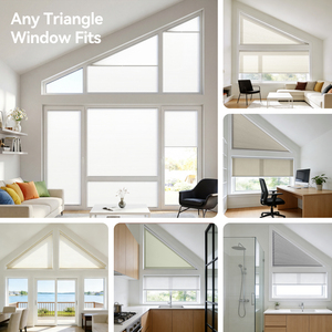 Persianas Celulares Triangulares Motorizadas Inteligentes ZSTARR, Persianas <span class=keywords><strong>de</strong></span> Panal Trapezoidales Derechas para Ventanas Especiales con un Distintivo Ángulo <span class=keywords><strong>de</strong></span> 90 °   Ángulo. - Product Image 5