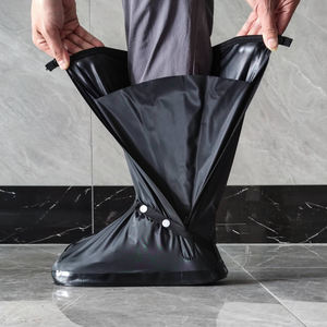 Robuste, faltbare, wieder verwendbare, wasserdichte Unisex-Übers chuhe - Product Image 2