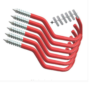 Paquete de 6 ganchos para almacenamiento de <span class=keywords><strong>bicicletas</strong></span>, ganchos de tornillo grandes de alta resistencia para pared de <span class=keywords><strong>garaje</strong></span> y techo, colgador de herramientas de utilidad para almacenamiento de <span class=keywords><strong>bicicletas</strong></span> - Product Image 2