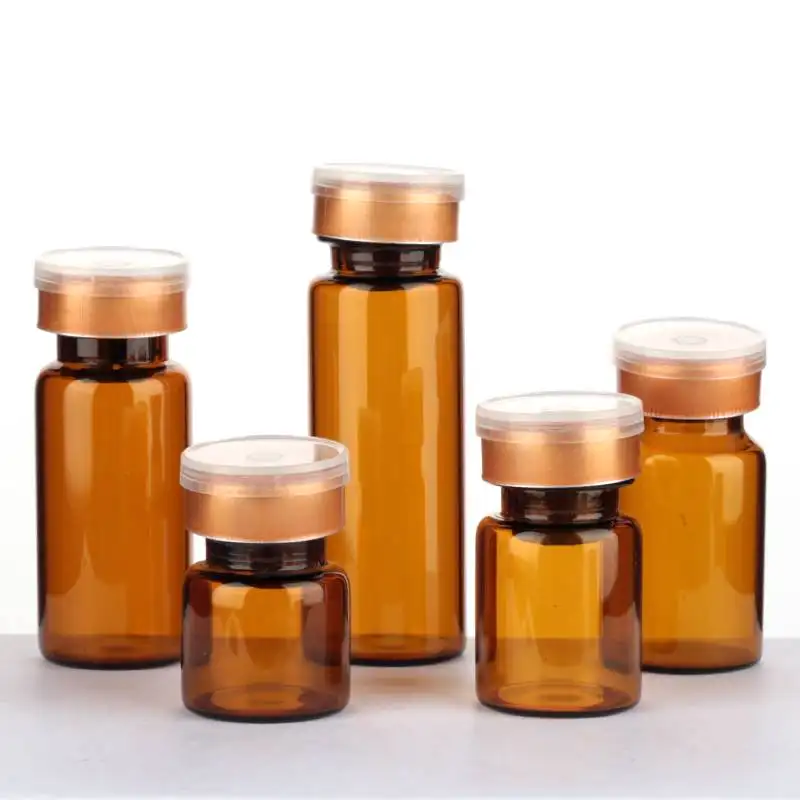 Custom 5ml 6ml 8ml 10ml Small Amber Injection Glass Tubular Vials for Medical