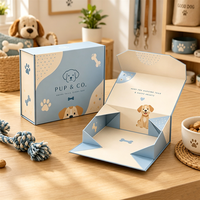 Boîte cadeau pliable en une seule pièce avec rabat magnétique et logo imprimable, personnalisable pour l'emballage de cadeaux, boîtes en papier en gros