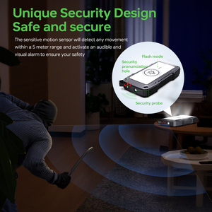 Nouvelle batterie externe New Age 50000mAh 65W PD à charge rapide, <span class=keywords><strong>chargeur</strong></span> <span class=keywords><strong>solaire</strong></span> avec détecteur de mouvement et alarme sirène <span class=keywords><strong>pour</strong></span> la sécurité extérieure - Product Image 3