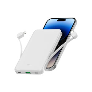 Cargador Portátil Eléctrico Inteligente <span class=keywords><strong>de</strong></span> Carga Rápida para Teléfono Celular, Personalizado al por Mayor, <span class=keywords><strong>Banco</strong></span> <span class=keywords><strong>de</strong></span> Energía <span class=keywords><strong>de</strong></span> 10000 mAh con Cable Integrado - Product Image 1
