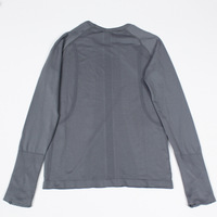 Ensemble 2 pièces de yoga et fitness Ll20 pour femmes adultes, rayé, à manches longues, sans couture, en Spandex/Nylon, ajusté, séchage rapide, col rond