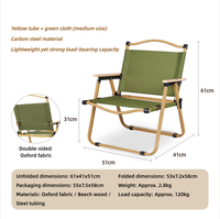 Chaise pliante portable en métal (acier au carbone) avec dossier, idéale pour la pêche, le camping, les loisirs et la plage - Vente en gros