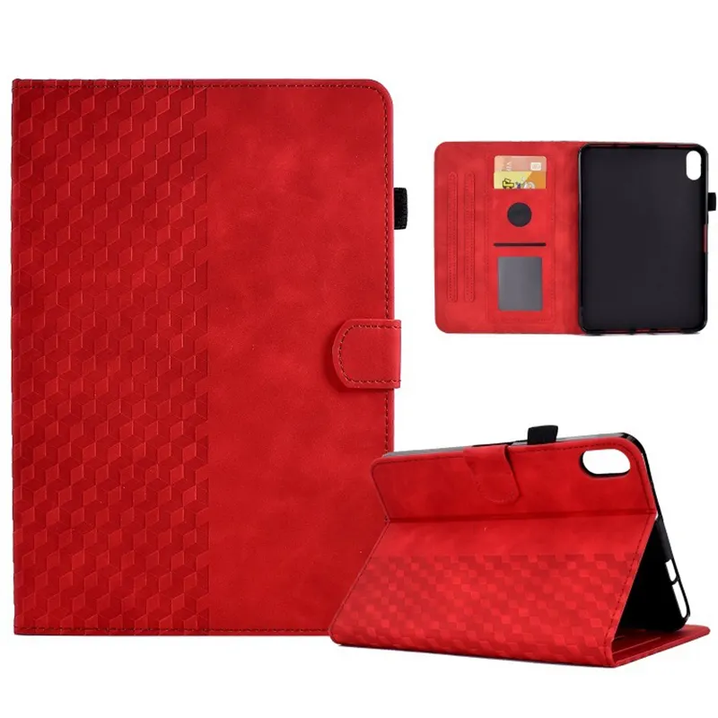 Funda para tableta, funda para tableta inteligente de cuero en relieve con rombos para iPad 9,7/10,2/10th Gen/Pro 11/Mini 6/5/4/3/2/1 Tablet