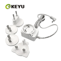 Chargeur USB certifié UL CE FCC ROHS 5V 1A avec prise secteur interchangeable EU US AU UK, adaptateur secteur USB 5V 1000MA