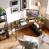 Meubles en forme de L cadre en métal bois bureau Table maison grand coin Studio bureau d'ordinateur