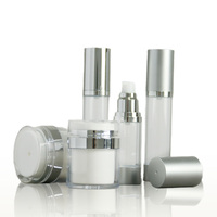 Contenants cosmétiques 15ml 30ml 50ml 100ml Pot en plastique sans air avec pompe à pression pour lotion crème avec pulvérisateur sans air