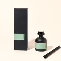 RU AIR Ready Bouchon en fibre naturelle Diffuseur de roseaux d'huile essentielle Parfum de luxe avec verre longue durée