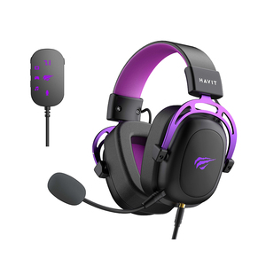Havit H2002c Có Dây Chơi Game Tai Nghe Với <span class=keywords><strong>Microphone</strong></span> Over Ear DJ Điện Thoại Tai Nghe Tương Thích Cho PS4/PS4 - Product Image 1