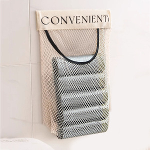 Wall Mounted Mesh Storage Bag Large Capacity For Kitchen Organizing Clothes And Supplies - Product Image 3