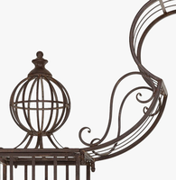 Arche de mariage en métal robuste à double barre pour plus de stabilité, arche de jardin décorative rustique en métal pour entrée de patio