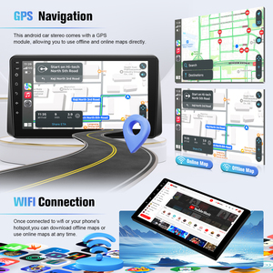 Lecteur Mp3 de voiture Écran audio Carplay Affichage Android Autoradio 9 pouces Stéréo RDS <span class=keywords><strong>Fm</strong></span> Transmetteur Caméra de recul Autoradio pour Dodge - Product Image 4