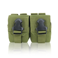 Pochette tactique multifonctionnelle Molle, double porte-chargeur, sac radio GP, utilitaire EDC, double pochette pour grenade à fragmentation pour gilet et ceinture