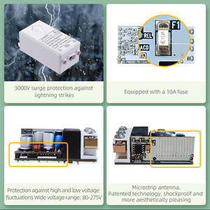 Rf433 không dây điều khiển từ xa chuyển đổi ánh sáng Kit 600ft phạm vi IP66 LED Đèn Trần 10A Receiver chuyển 275V Max không có Hub yêu cầu - Product Image 3