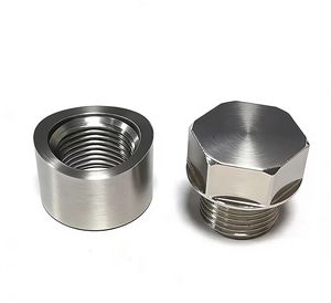 Kit de cierre de tubo de escape de alta temperatura, tapón roscado M18x1.5 con tuerca soldada para ajuste de rendimiento, 2 adaptadores de sistema de escape CNC - Product Image 4