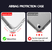 Casing Tablet 9 generasi transparan, casing pelindung bening untuk Apple Ipad 7 8 9 Th Gen 2020 2019 10.2 inci penutup Tablet lipat tiga