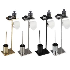 Brosse de toilette moderne en acier inoxydable écologique Porte-serviettes en papier rectangulaire sur pied pour salle de bain Garantie 1 an - Product Image 5