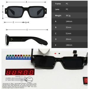 Lunettes de soleil carrées vintage 2025 à petite monture, personnalisables avec logo, protection UV400, rivets, style punk, pour hommes et femmes - Product Image 4