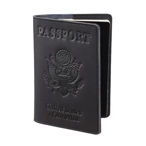 Custodia in pelle trasparente con Design personalizzato di alta qualità per passaporto con blocco Rfid