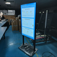 Écran d'affichage numérique tactile LCD haute luminosité personnalisé de 55 à 65 pouces, sur pied ou mural, pour affichage publicitaire dans les centres commerciaux