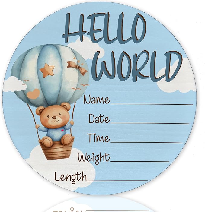 Blue Hot Air Balloon Bear