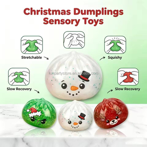 Juguete de Bolsa Sorpresa de Dumplings Navideños, Lindo Juguete Sensorial Antiestrés de Dumplings de Navidad para Niños, Regalo para Calcetín Navideño y Fiestas, Venta al por Mayor - Product Image 3