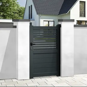 Maßge schneiderte dekorative Innenhof Eingang Aluminium Zaun Tor Auffahrt Schiebe tor