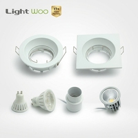 Carcasa Arquitectónica Antideslumbrante para Downlight, Marco para Lámpara GU10, Soporte MR16, Deflector Profundo, Marco para Foco Empotrado, Pieza para Iluminación