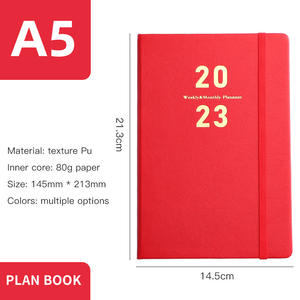 <strong>2023</strong> <strong>Diary</strong> Hardcover <strong>A5</strong> Pu Leather 1 <strong>Day</strong> 1 <strong>Page</strong> <strong>Diary</strong> Daily Planner 365 Notebook with Elastic Band Calendar Sticker Pockte - Product Image 6
