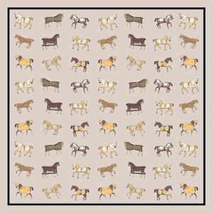 70x70cm Equestrian Horse Print Polyester Satin <b>Square</b> <b>Scarf</b> Vintage Horse Pattern Neck <b>Scarves</b> for Women - Product Image 2