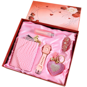IStapromo Regalos, Set de Reloj para Mujer, Tarjeta de Felicitación con Purpurina Rosa y Corazón, Regalo de Cumpleaños y San Valentín para Ella, Novia - Product Image 1